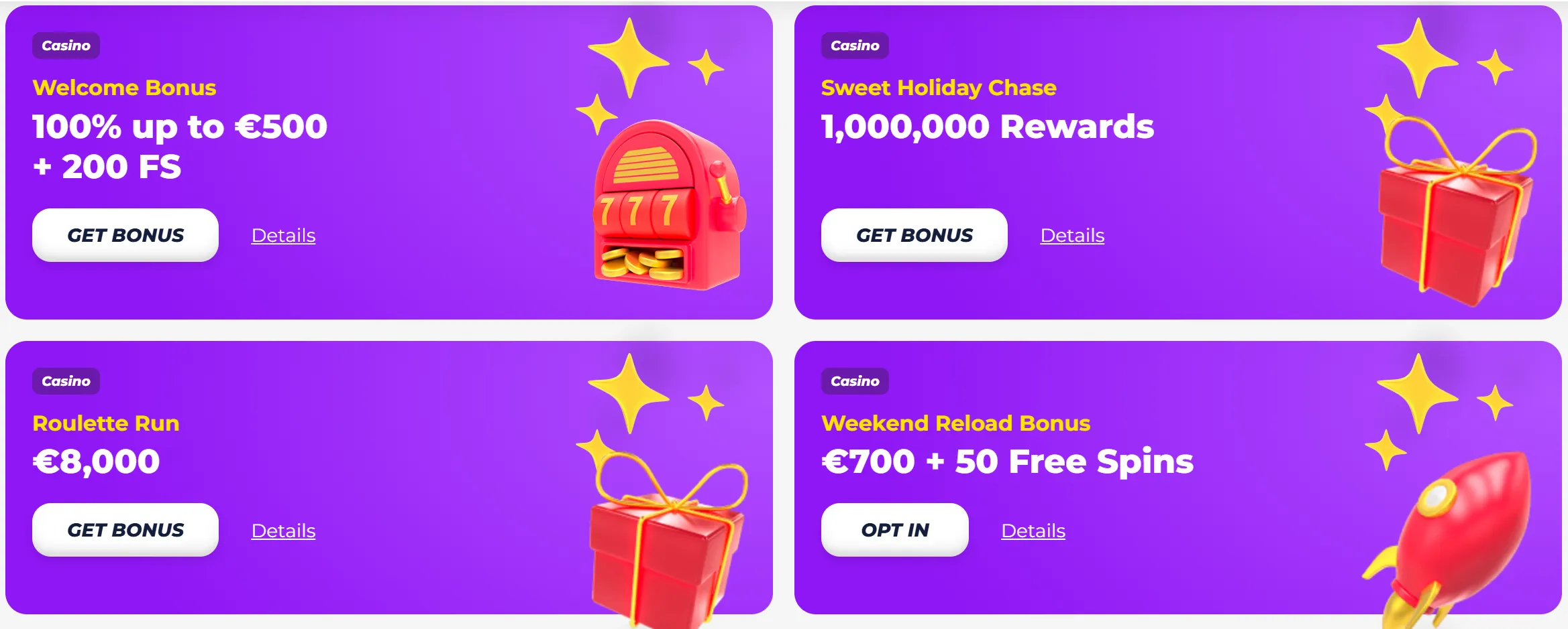 GreatWin Casino bonus programs and promotions